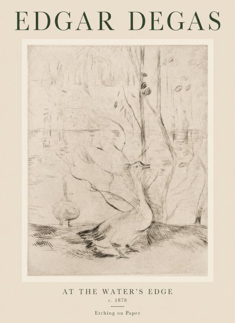 Edgar Degas At the Water's Edge No1 - Juliste