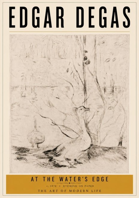 Edgar Degas At the Water's Edge No6 - Juliste