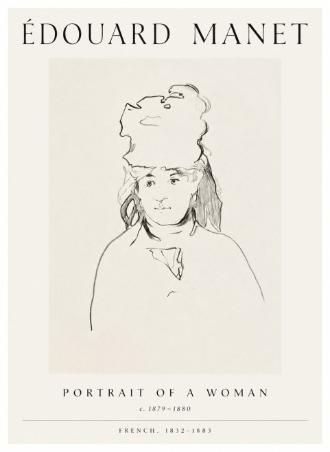 Édouard Manet Portrait of a Woman No1 - Juliste