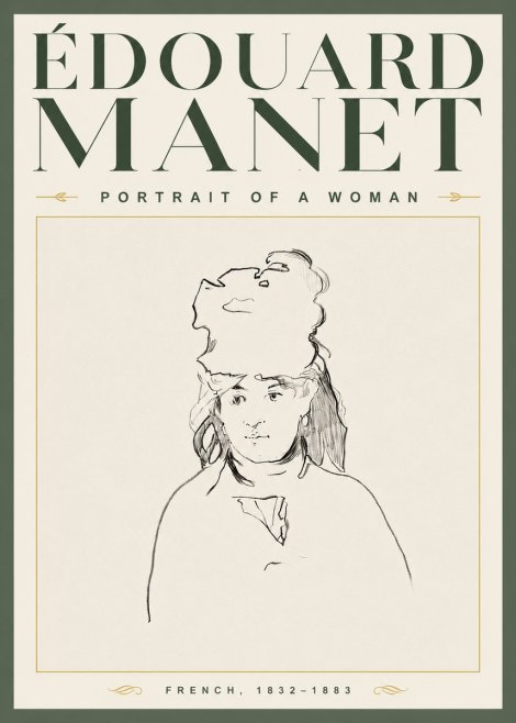Édouard Manet Portrait of a Woman No3 - Juliste