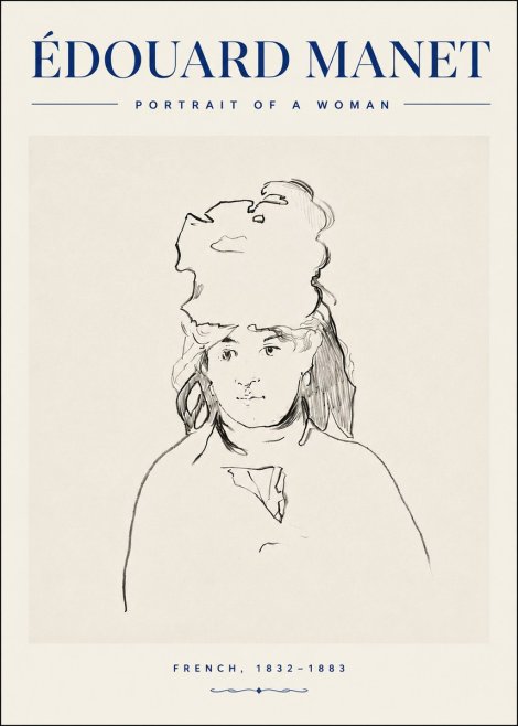 Édouard Manet Portrait of a Woman No4 - Juliste