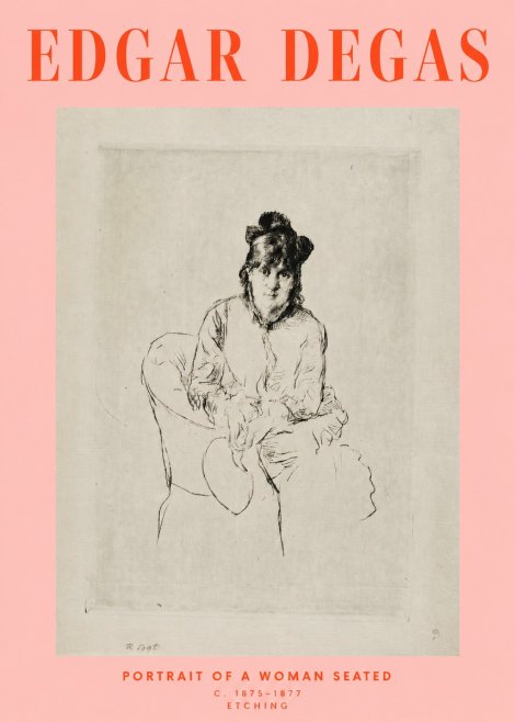 Edgar Degas Portrait of a Woman Seated No2 - Juliste