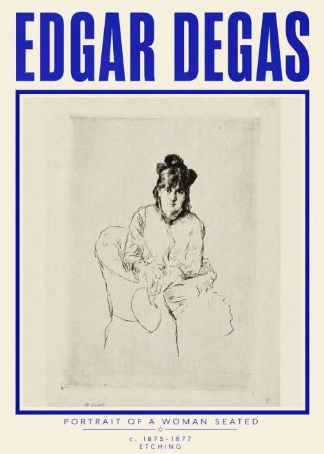 Edgar Degas Portrait of a Woman Seated No4 - Juliste