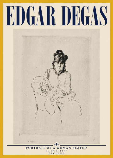 Edgar Degas Portrait of a Woman Seated No5 - Juliste