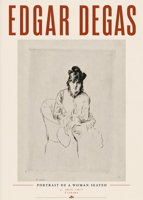 Edgar Degas Portrait of a Woman Seated No6 - Juliste