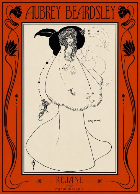 Aubrey Beardsley Rejane I No2 - Juliste