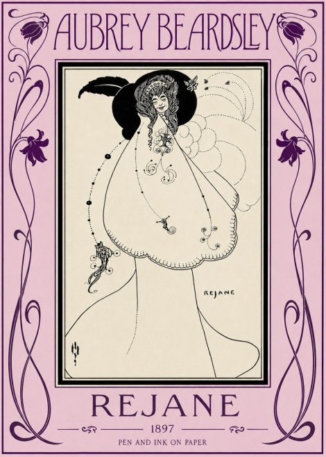 Aubrey Beardsley Rejane I No3 - Juliste