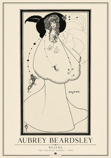 Aubrey Beardsley Rejane I No6 - Juliste
