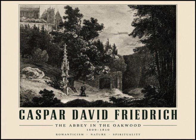 Caspar David Friedrich The Abbey in the Oakwood No4 - Juliste
