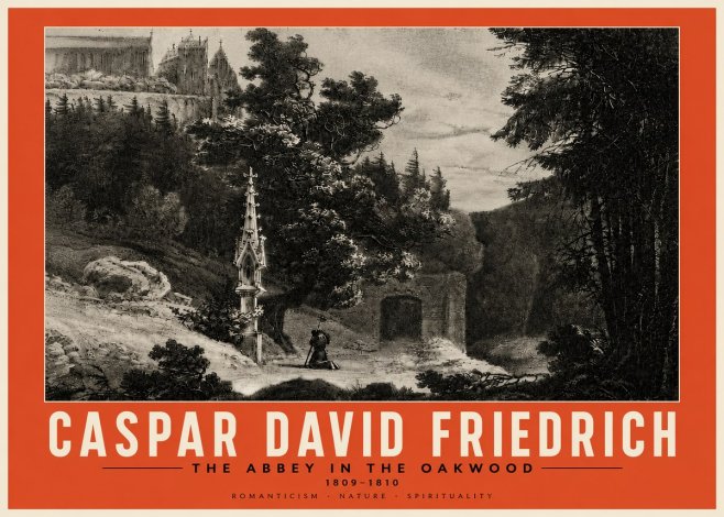 Caspar David Friedrich The Abbey in the Oakwood No6 - Juliste