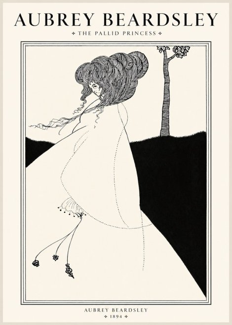 Aubrey Beardsley The Pallid Princess No1 - Juliste