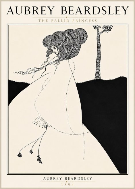 Aubrey Beardsley The Pallid Princess No6 - Juliste