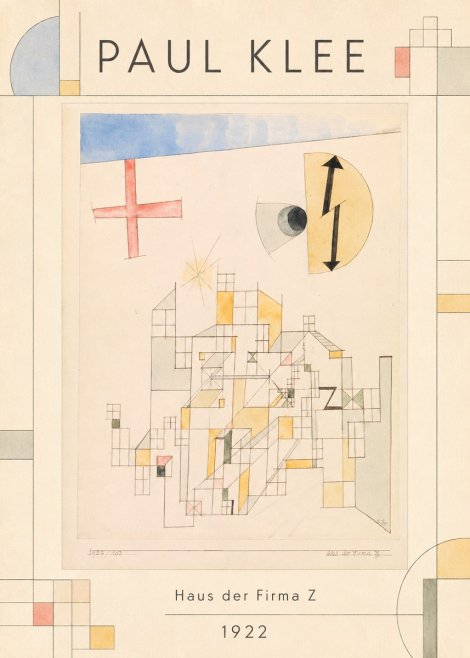 Paul Klee Haus Der Firma Z No1 - Juliste