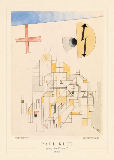 Paul Klee Haus Der Firma Z No4 - Juliste