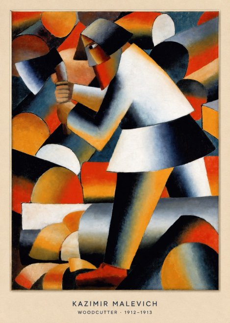 Kazimir Malevich Woodcutter No6 - Juliste