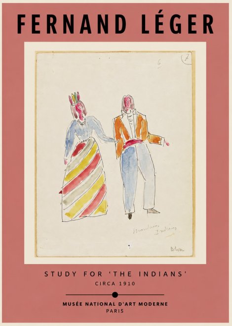 Fernand Léger Montagnes Indiennes No2 - Juliste