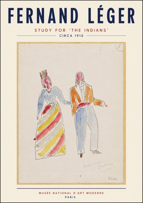 Fernand Léger Montagnes Indiennes No3 - Juliste