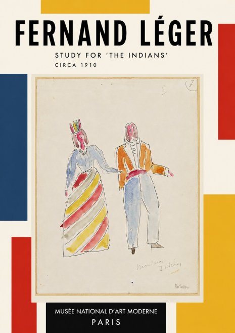 Fernand Léger Montagnes Indiennes No4 - Juliste