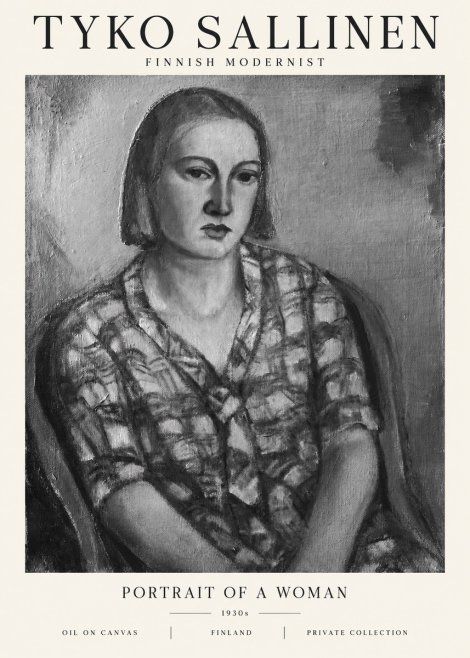 Tyko Sallinen Portrait of a Woman I No1 - Juliste