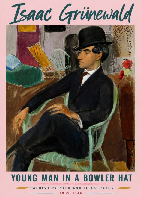 Isaac Grünewald Young Man in a Bowler Hat No6 - Juliste