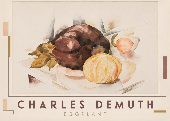Charles Demuth Eggplant No3 - Juliste