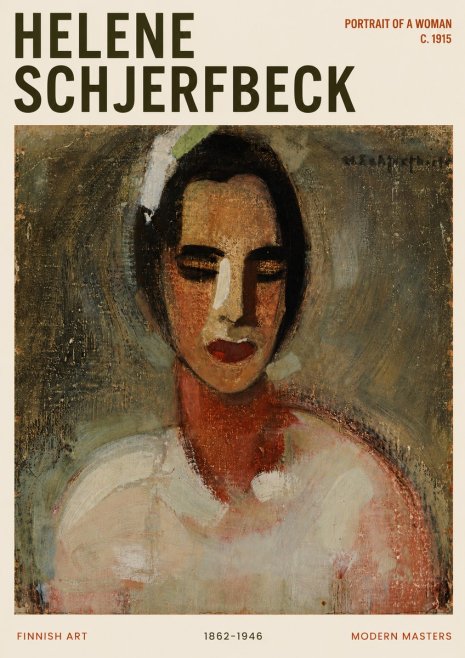 Helene Schjerfbeck Portrait of a Woman III No6 - Juliste
