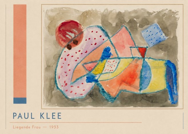 Paul Klee Liegende Frau - 1933 No3 - Juliste