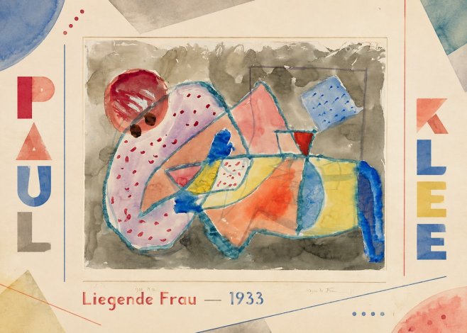 Paul Klee Liegende Frau - 1933 No6 - Juliste