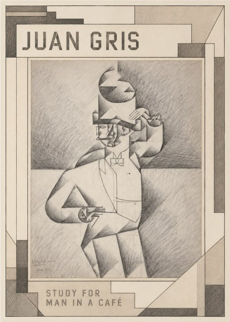 Juan Gris Study for Man in a Café No1 - Juliste