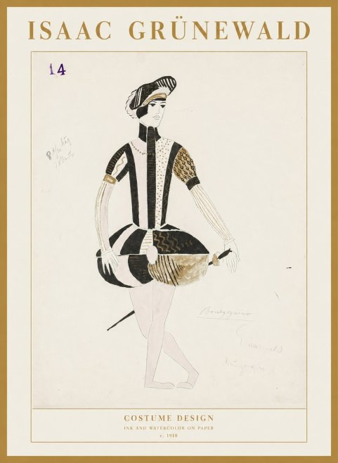 Isaac Grünewald Costume Design IX No1 - Juliste
