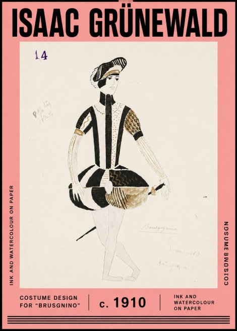 Isaac Grünewald Costume Design IX No6 - Juliste