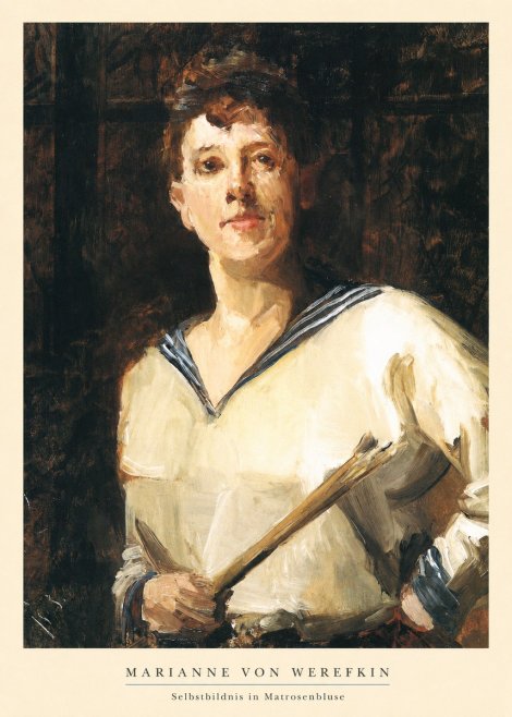 Marianne von Werefkin Selbstbildnis in Matrosenbluse No6 - Juliste