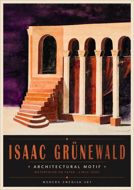 Isaac Grünewald Architectural Motif I No5 - Juliste