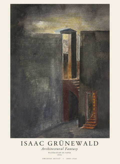 Isaac Grünewald Architectural Fantasy No1 - Juliste