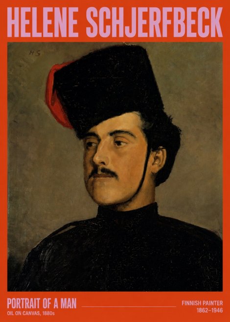 Helene Schjerfbeck Portrait of a Man II No2 - Juliste