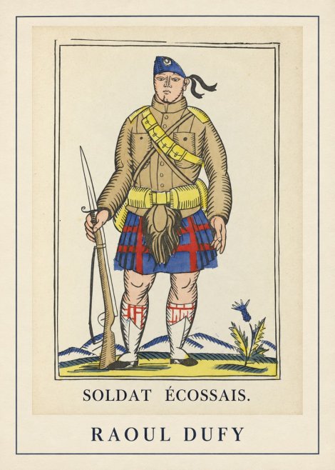 Raoul Dufy Soldat Écossais. No3 - Juliste
