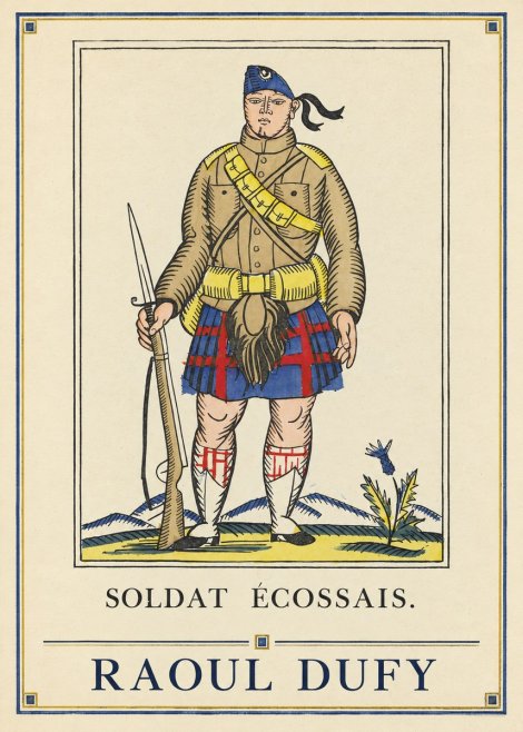Raoul Dufy Soldat Écossais. No4 - Juliste
