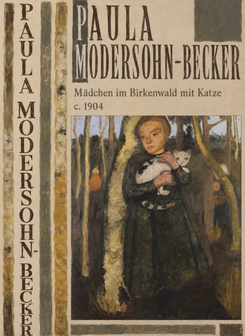 Paula Modersohn-Becker Mädchen Im Birkenwald Mit Katze No6 - Juliste