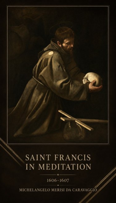 Michelangelo Merisi da Caravaggio Saint Francis in Meditation I No2 - Juliste