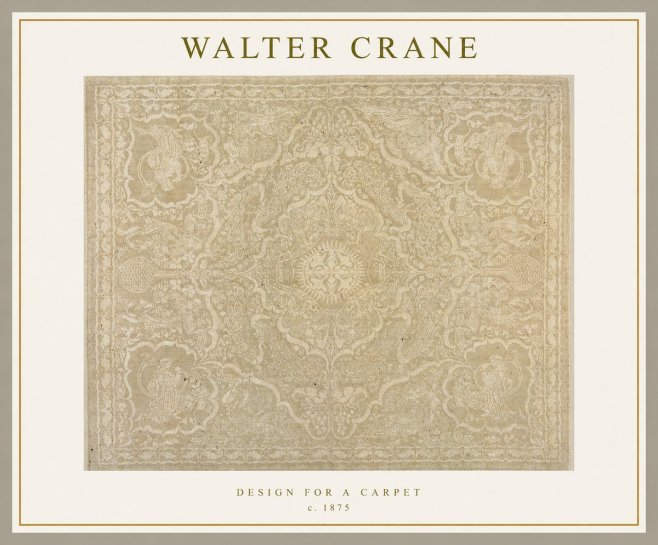 Walter Crane Design for a Carpet No1 - Juliste