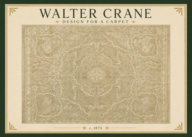 Walter Crane Design for a Carpet No3 - Juliste