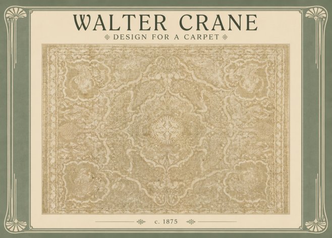 Walter Crane Design for a Carpet No4 - Juliste