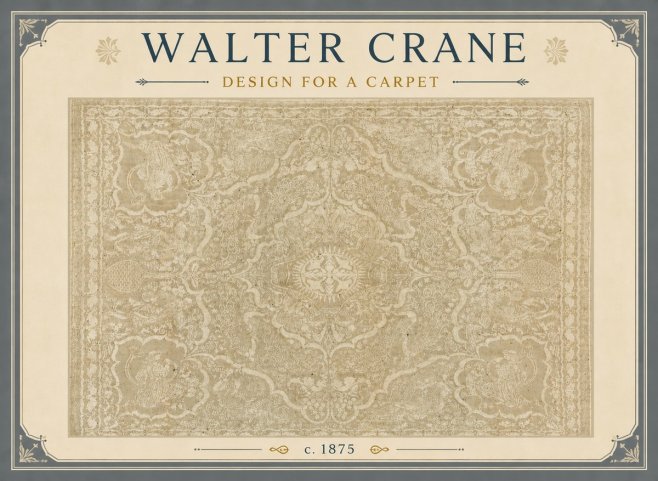 Walter Crane Design for a Carpet No6 - Juliste