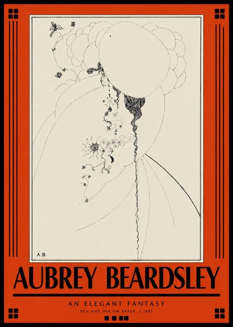 Aubrey Beardsley An Elegant Fantasy No3 - Juliste