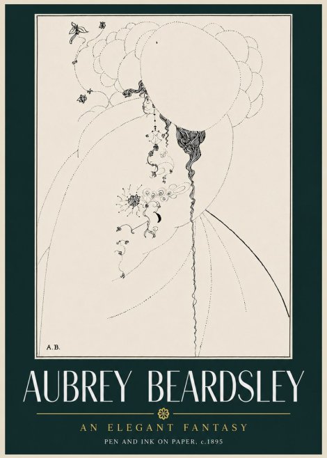 Aubrey Beardsley An Elegant Fantasy No4 - Juliste