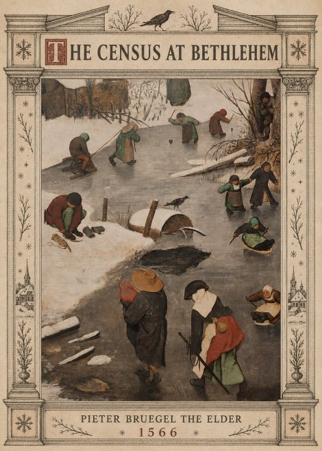 Pieter Bruegel The Census at Bethlehem II No5 - Juliste