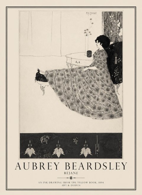 Aubrey Beardsley Rejane II No1 - Juliste