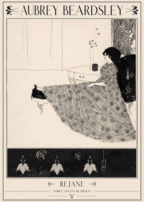 Aubrey Beardsley Rejane II No2 - Juliste
