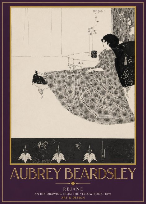 Aubrey Beardsley Rejane II No3 - Juliste