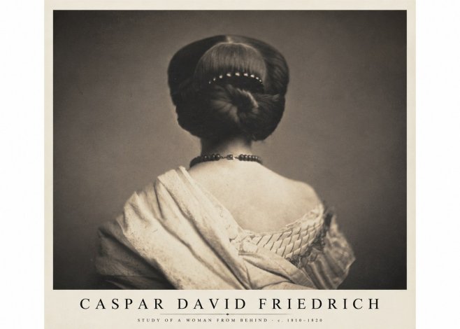 Caspar David Friedrich Study of a Woman from Behind No1 - Juliste